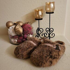 Vintage Havana Brown Snake  Easy Slides 6.5 NWT